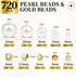 LEOBRO Pearl Beads for Bracelets, 720PCS Bracelet Making Kit for Adult, Friendship Bracelet Kits, Bracelet Bead Kits, Small Pearl Beads and Gold B...