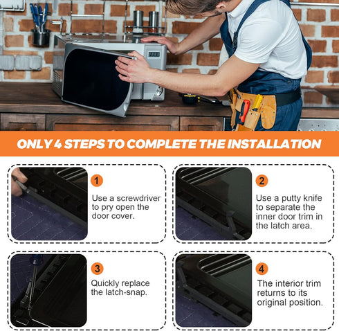 DE64-00760A Door Hook Latch Key 2024 Upgrade Fit for Samsung Microwave - Replace DE64-01308A,PS4229162,AP4224485,1557593 - DE64-00760A Door Latch ...