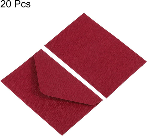 PATIKIL Mini Envelopes, 20 Pack Small Gift Card Holders Business Invitation Envelope for Wedding Birthday, Red...