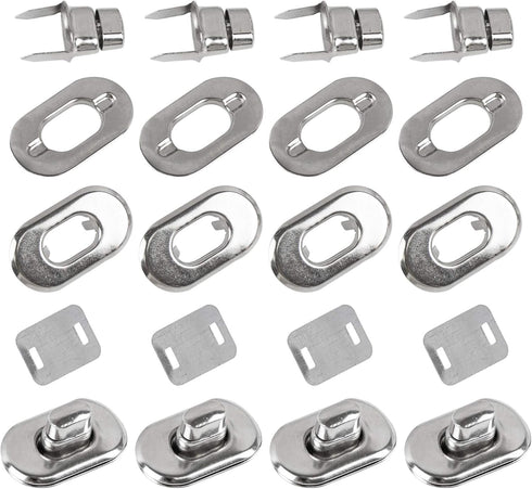 AUEAR, 12 Pack Silver Turn Lock Clasp Hardware Purse Closure latches Handbag Twist Fasteners for DIY Bag Craft Project...