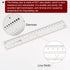 Film Flexible Ruler 8 Inch 0.5mm Scale PET Plastic Folding Straight Ruler Calibration Soft Ruler Measuring Tool for Factory, Transparent...