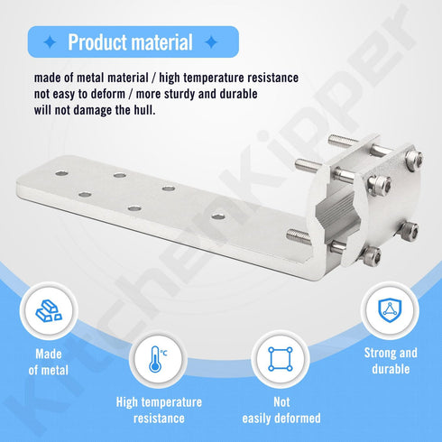 58182 Stow N' Go Grill Rail Mount Bracket For Any Kuuma Stow N' Go Bbq Grill, Fits Rv Boat Camping In/Outboard Can Be Used On 7/8" - 1-1/4" Round ...