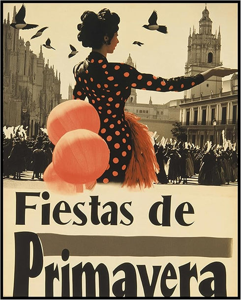 Posterizer 1 pcs-vibrant poster-Seville's 1932 Spring Festivals 2-Adventure Wall Art-Landscape & Nature Art-Decorations for Bedroom, Office, Livin...