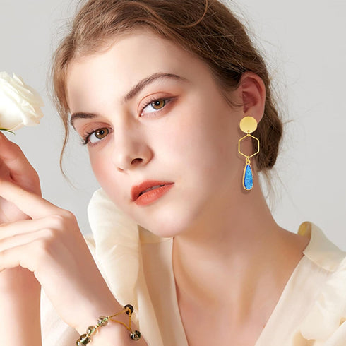 Oubaka 216pcs Beading Hoop Earrings 3 Shapes Earring Hoops Hypoallergenic Earring Finding Square Teardrop Round Earrings Beading Hoop Bulk for DIY...