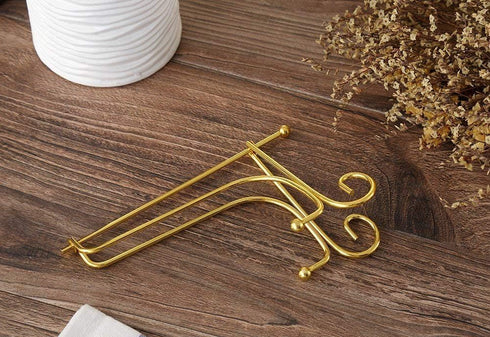 Artliving (4 pack 4" Iron Display Stand, Gold Small Iron Easel Plate Display Photo Holder Stand, Displays card,cookie, Decorative Plates,Artwork...