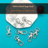 100Pcs Swivel Snap Hook,Stainless Steel Key Chain Clip Hooks Swivel Lanyard Snap Hook Keychain Hooks for Keychain Lanyard,Jewelry,DIY Crafts Suppl...