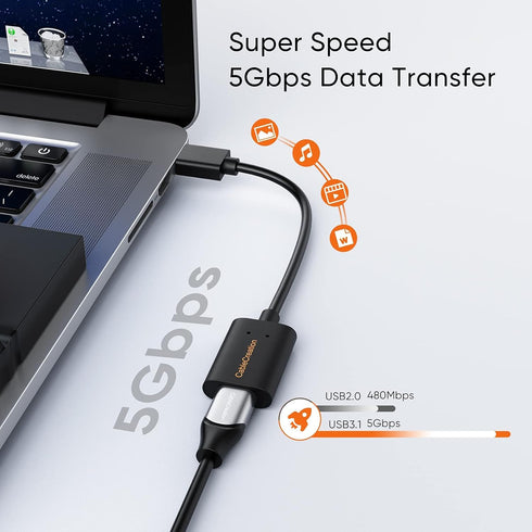 CableCreation USB 3.1 USB C Female to USB Male Adapter 5Gbps USB to USB C Adapter, USB A to USB C Adapter Female USB C Adapter for Laptops Logitec...