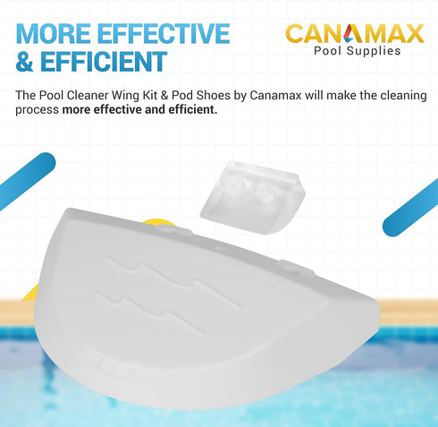 Pool Cleaner AXV604WHP Wing Kit & AXV414P Pod Shoes Replacement Part by Canamax - for Hayward Automatic Pool Cleaners, Navigator, Pool Vac Plus, P...