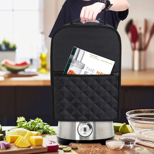 Luxja Food Processor Cover Compatible with Cuisinart and Hamilton Beach 10-14 Cup Processor, Food Processor Dust Cover with Accessories Pockets, B...