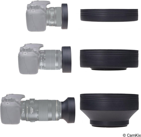 2 lens shades: tulip + rubber – 1 lens cap – reduces lens reflections – protects against excessive sunlight for enhanced photos and videos...