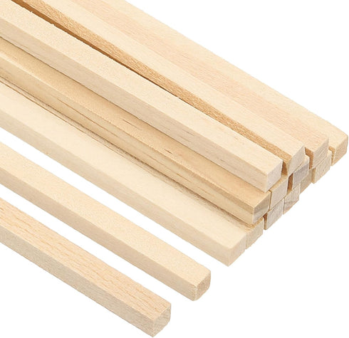 PATIKIL 3/16 Inch Dowel Rods Wood Sticks, 40 Pcs 12 Inch Long Square Wooden Dowels Unfinished Hardwood Sticks for Craft DIY Supplies...