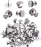 Aylifu Tie Tacks and Clutch Backs Set, 30 Pieces Tie Tacks Blank Pins (10 mm in Diameter) with 30 Pieces Locking Pin Backs Pin Keepers Locking Cla...