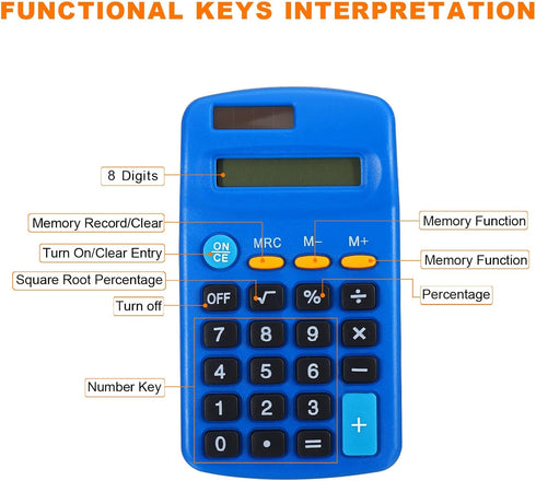 PATIKIL Basic Calculator, 8 Digit LCD Display Calculator 4 Function Small Desktop Calculator Battery Powered Handheld Calculator for Home Office, ...