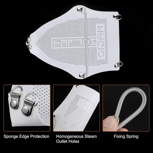 2pcs Iron Cover Non Stick Iron Shoe PTFE Electric Iron Assistant Tool Iron Sole Plate Accessory Ironing Protector Fits Smaller Than 220mm(Length) ...