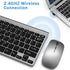Wireless Keyboard and Mouse Combo, Compact Quiet Wireless Keyboard and Mouse Set 2.4G Ultra-Thin Sleek Design for Windows, Computer, Desktop, PC, ...