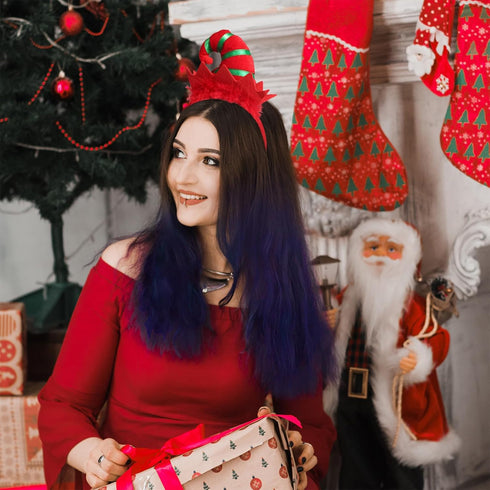 WILLBOND 2 Pieces Christmas Reindeer Antlers Headband Hat Deer Headband for Women Christmas Party Favors...