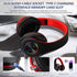 Bluetooth Headphones Over-Ear, 60 Hours Playtime Foldable Lightweight Wireless Headphones Hi-Fi Stereo, Bass Adjustable Headset with Built-in HD M...
