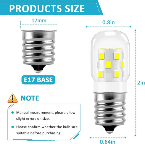 E17 LED Bulb Microwave Oven Appliance Light Bulb Super Power Saving Multiple Purpose Under Hood Over Stove Lights-3W(Equal to 40W Incandescent),38...