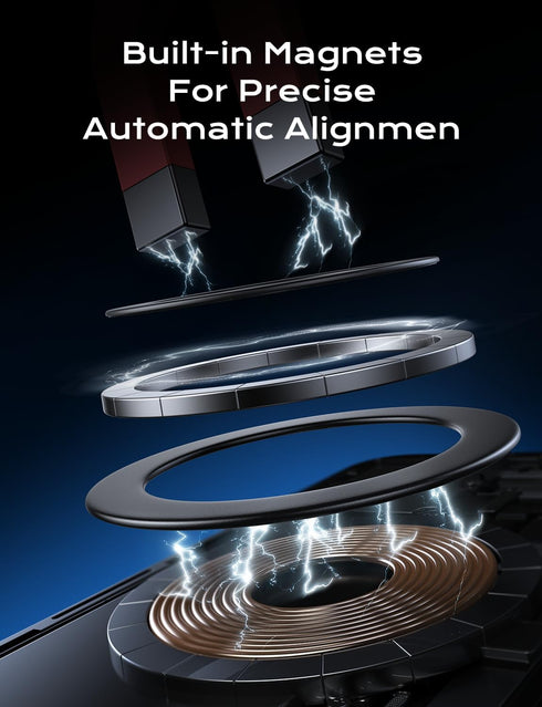 LISEN for MagSafe Sticker Magnetic Ring for Phone Case, Upgraded Thin for Magsafe Magnet Compatible with MagSafe Ring for MagSafe Car Charger Phon...