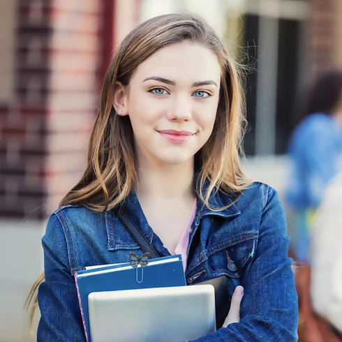 yueton 54 PCS Cute Butterfly Paper Clips Creative Cartoon Bookmarks Lovely Animal Binder Clips Wood File Document Clamps for Office Supplies Birth...