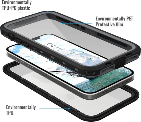 iPhone 13 Pro Case, Waterproof & Shockproof Phone Case, Full Protection, IP68, 6.1 Inch, Black......