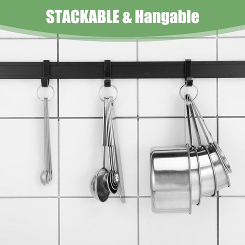 Measuring Cups and Spoons Set of 16,5 Nesting Metal Measuring Cups and 5 Measuring Spoons,1 Leveler and 5 Mini Measuring Spoons for Cooking,Baking...