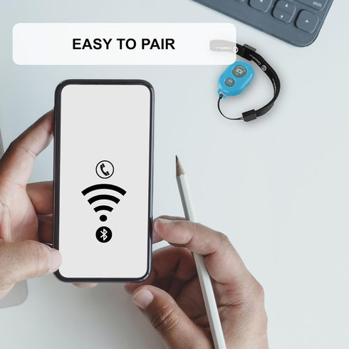 CamKix Wireless Camera Shutter Remote Control for Smartphones – Create Amazing Photos and Selfies (Blue)...