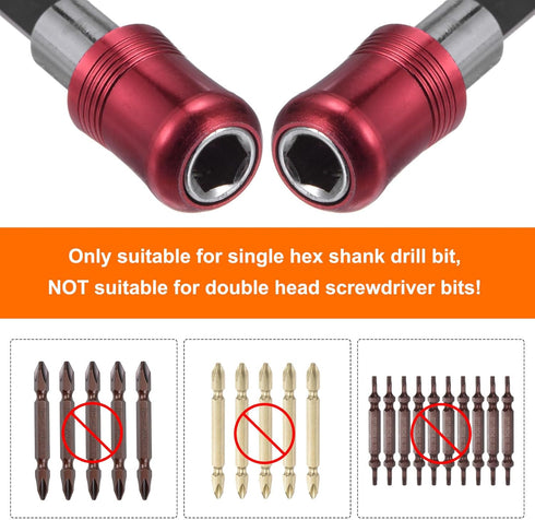 6pcs 150mm Magnetic Screwdriver Bits Holder Extension Quick Release Drill Bit Chuck Adapter with 1/4" Hex Shank for Socket Driver Adapter Power To...
