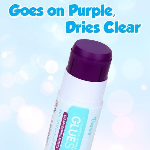 Darice Giant Disappearing Purple Glue Sticks, Large 115-gram Jumbo XL Glue Stick - Dries Clear, Washable, Non-Toxic - Classroom School Supplies - ...