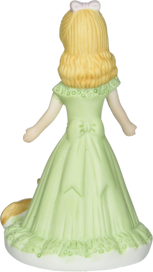 Enesco Growing Up Girls “Blonde Age 7” Porcelain Figurine, 4.5”, Golden,green,pink...