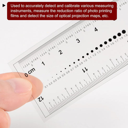 Film Flexible Ruler 12 Inch 0.1mm Scale PET Plastic Covered Thickened Folding Straight Ruler Calibration Soft Ruler Measuring Tool for Factory, Tr...