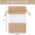 CCINEE 12PCS Burlap Drawstring Gift Bag, 5 X 7 Inch Organza Treat See Through Bags for Jewelry Sheer Easter Gifts Pouch Wedding Baby Shower Party ...