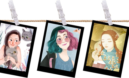 100 Pieces Clear Plastic Utility Paper Clip, Photo Paper Peg Pin, Clothes Line Clips, Craft Clips, 3.5 x 0.5cm x 0.7cm (Silver Glittered)...