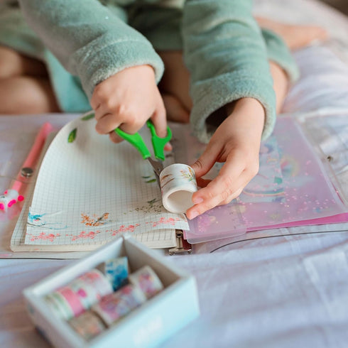 PATIKIL A7 Clear Binder Cover, 4Pcs Soft PVC Loose Leaf Binder Protector Refillable Notebook Shell with Snap Button Closure 6 Ring for DIY Meeting...