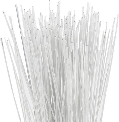 CCINEE 26 Gauge White Floral Wire Stem for Flower Arrangement Craft Supply,16 Inch,200PCS...
