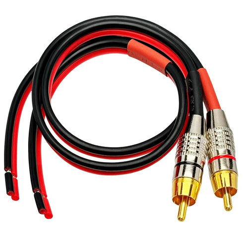 CESS-064-1f Speaker Cables to RCA Plugs Adapter, 2-Channel (1 Foot)...