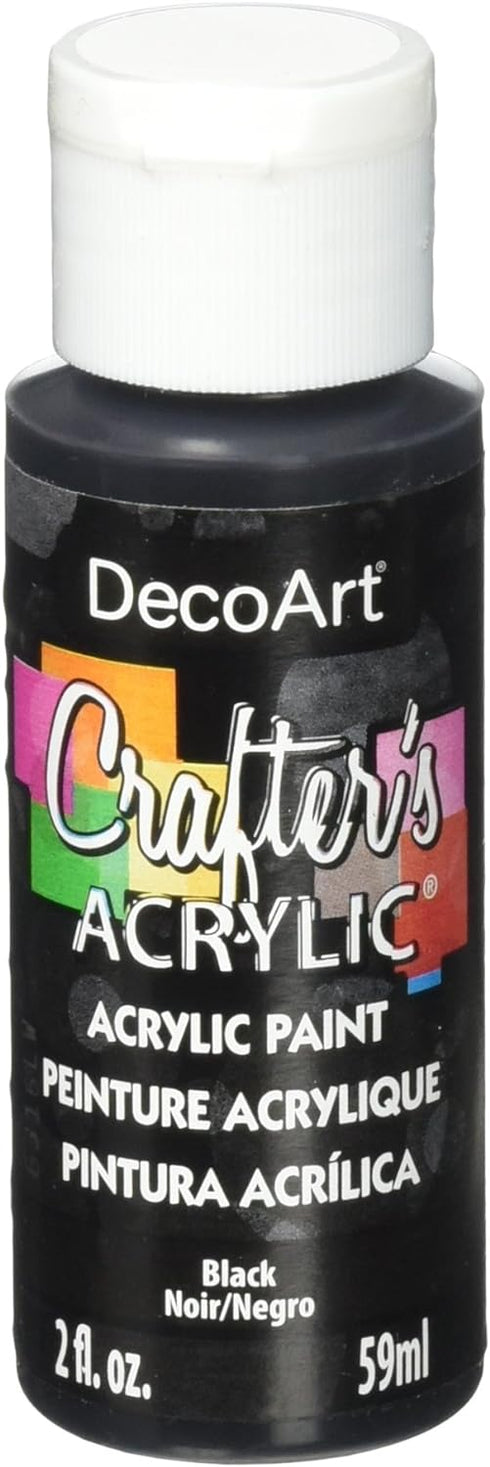 DecoArt Crafter's Acrylic Paint, 2-Ounce, Black...