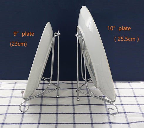 Artliving Metal Plate Stands for Display - 8-Inch Adjustable Easel Holders for Decorative Plates, Picture Frames and Cookbooks - Silver (2-Pack)...