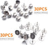 Aylifu Tie Tacks and Clutch Backs Set, 30 Pieces Tie Tacks Blank Pins (10 mm in Diameter) with 30 Pieces Locking Pin Backs Pin Keepers Locking Cla...