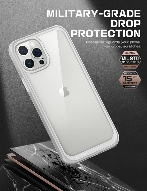 SUPCASE Unicorn Beetle Style Series Case for iPhone 13 Pro Max (2021 Release) 6.7 Inch, Premium Hybrid Protective Clear Case (Gray)...