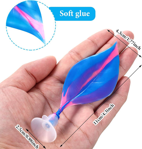 WILLBOND 2 Pieces Silicone Betta Bed Leaf Hammock for Betta Fish, Betta Fish Bed, Practical Resting Spot, No BPA, Comfortable and Safe (Blue, Pink...