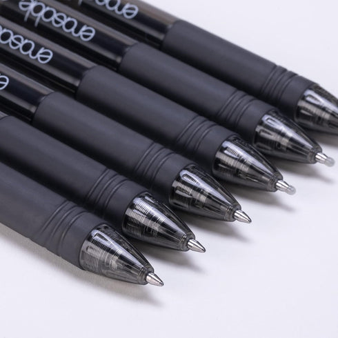 ParKoo Retractable Erasable Gel Pens Twist-Write, Fine Point 0.7 mm, Make Mistake Disappear, 12 Black Ink Pens for Drawing Writing Planners and Cr...