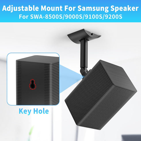 notiela Tilt and Swivel Adjustable Speaker Wall Mount for Samsung SWA-9200S SWA-9100S SWA-9000S SWA-8500S Rear Speakers Ceiling Speaker Mount, 1 P...