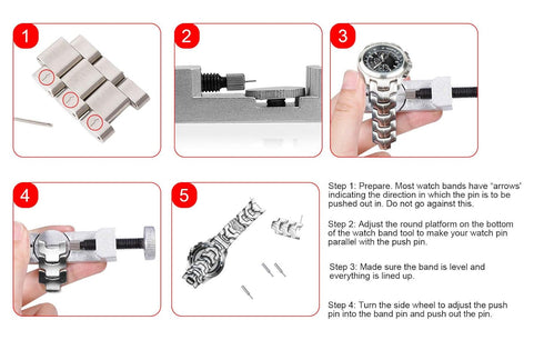 selizo Watch Link Remover kit Watch Band Tool with 10 Extra Pins for Watch Band Link Pin Removal and Watch Sizing...