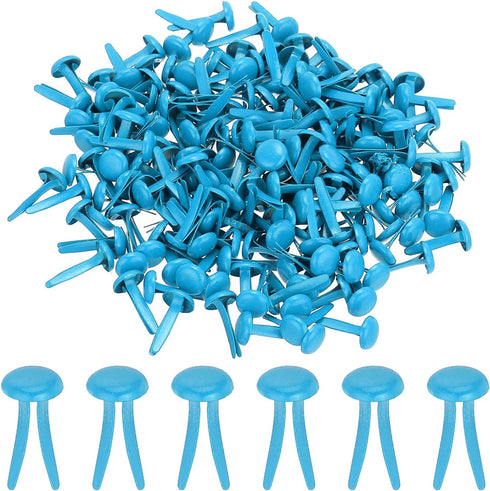 PATIKIL 200 PCS Paper Brass Fasteners Split Pins Pastel Mini Metal Brads Round Head Plated Fastener for Craft Art Scrapbooking DIY Supplies, Light...