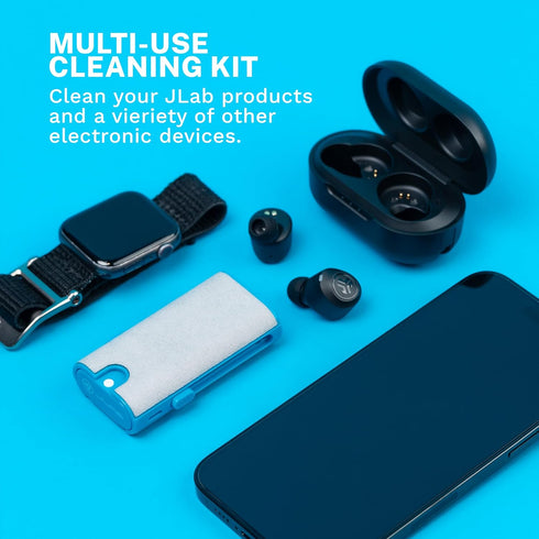 JLab Multipurpose Cleaning Kit for Your Headphones, Earbuds, Keyboard, Mouse/Mice, Microphones, Laptop, Tablet, Cellphone (iPhone or Android), Sma...