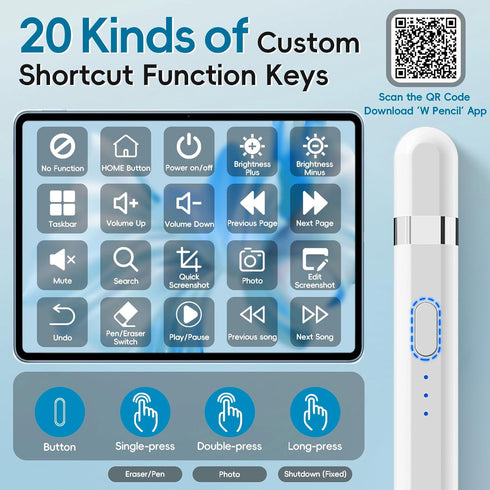 for Apple Pencil 1st Generation, Stylus Pen for iPad, Apple Pen USB-C Port Support Reverse Charging.Magnetic,Tilt & Palm Rejection.Suitable for iP...