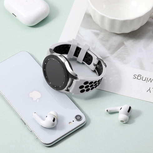 Lerobo 22mm Watch Band Compatible with Samsung Galaxy Watch 46mm/Galaxy Watch 3 45mm/Gear S3 Classic/Frontier,22mm Soft Silicone Breathable Watch ...