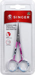SINGER 4 Inch Forged Embroidery Scissors with Curved Tip for Sewing, Cross-Stiching, Crafts, & More (Pastel Print, 1-Pack)...