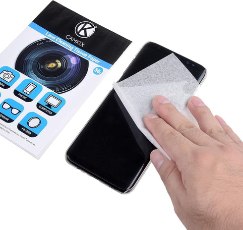 CamKix Lens Cleaning Paper (11-pack/550 Sheets) + 2x Double-Sided Microfiber & Suede Cloth - Ideal for Camera Lenses & Electronic Screens...